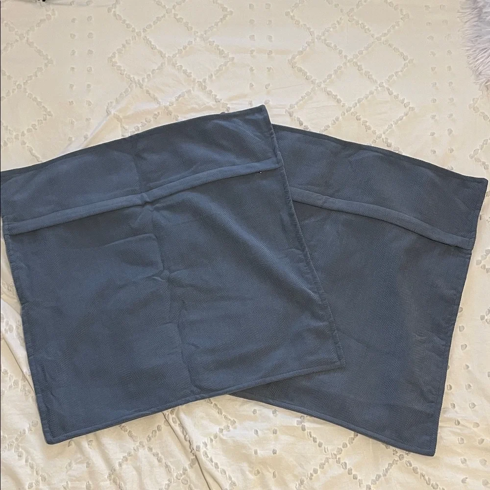 Dark Blue Gray Pillow Covers new set of two